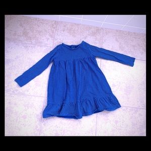 Cute blue with mini polka dots tunic dress- 4T